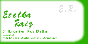 etelka raiz business card